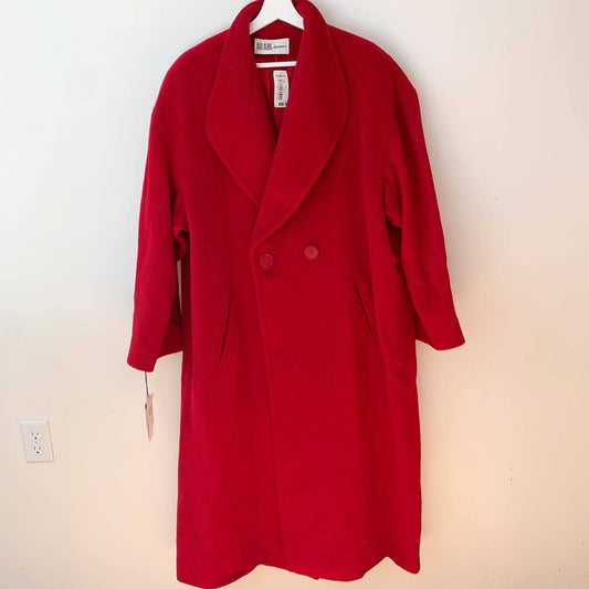 Vintage Bill Blass Higby's Red Wool Overcoat