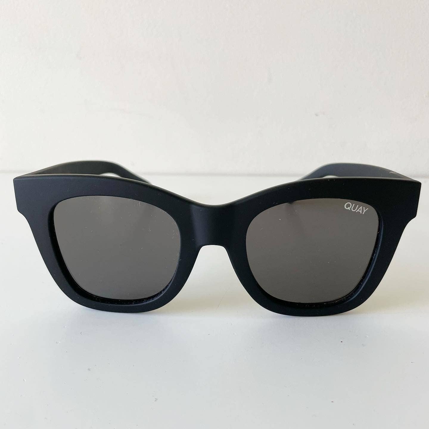 Quay Australia After Hours Large Square Black Matte Polarized Sunglasses