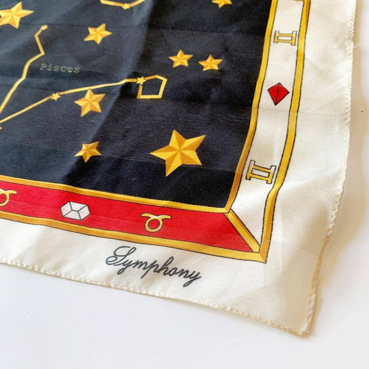 Vintage Symphony New Age Astrology Zodiac Square Scarf