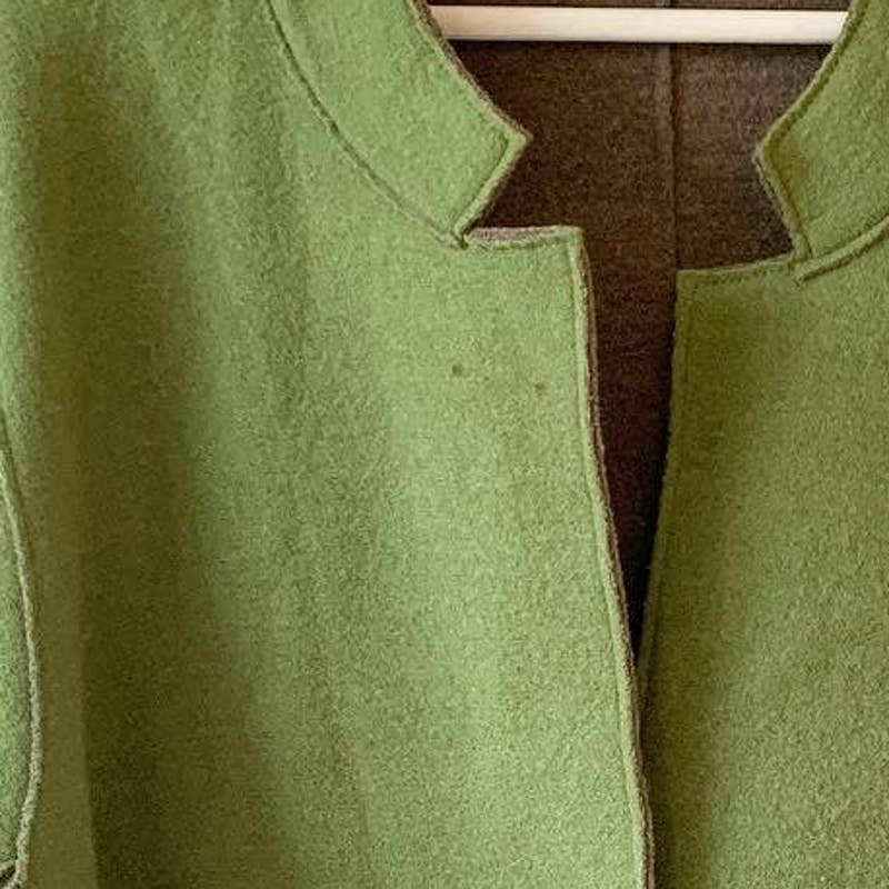 Eileen Fisher Green Wool Cardigan Sweater