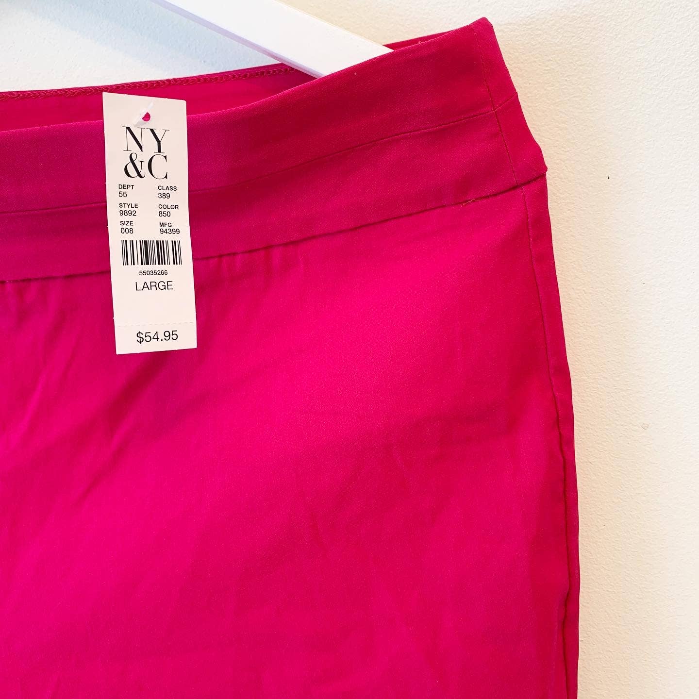 New York & Company Skinny Hot Pink Fuchsia Stretchy Pull On Pants