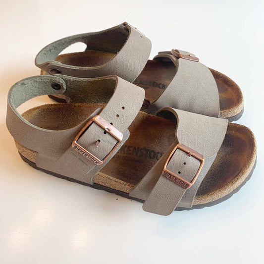 Birkenstock Rio Kids Birko Flor Brown Tan Mocha Sandals