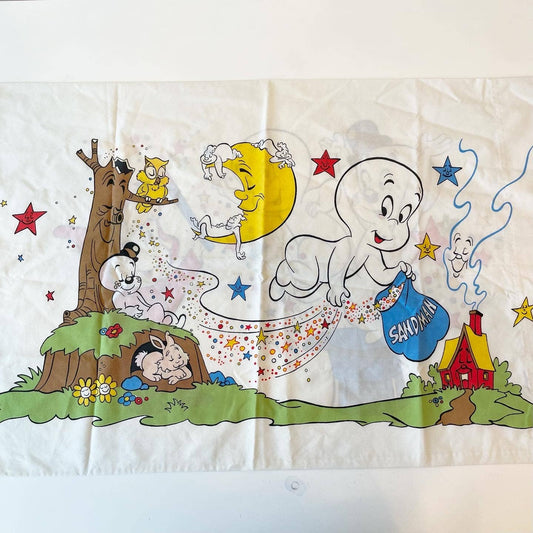 Vintage Harvey Casper the Friendly Ghost & Wendy Pillowcase